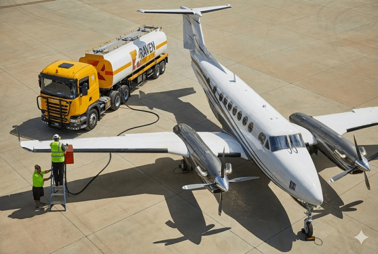 Aviation fuel trucks and aircraft
